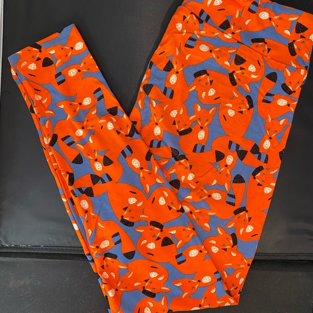 NWOT LuLaRoe Unicorn Fox Print Leggings, TC